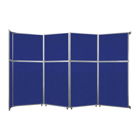 Versare Operable Wall Folding Room Divider 15'7" x 10'3/4" Royal Blue Fabric 1070405-1